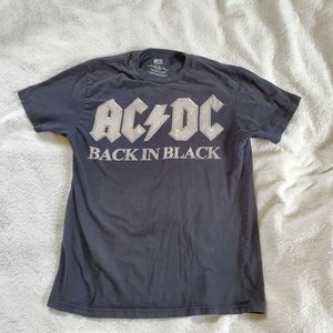 AC/DC Vintage 2008 Back in Black Distressed T-Shirt, Sz M